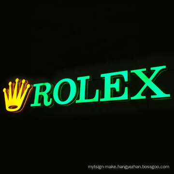 Custom advertising 3d led acrylic channel letter led front sign letter frontlit backlit led signage letter outdoor